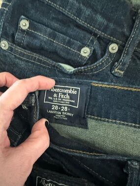 Abercrombie & Fitch Dark Indigo Langdon Skinny Jeans